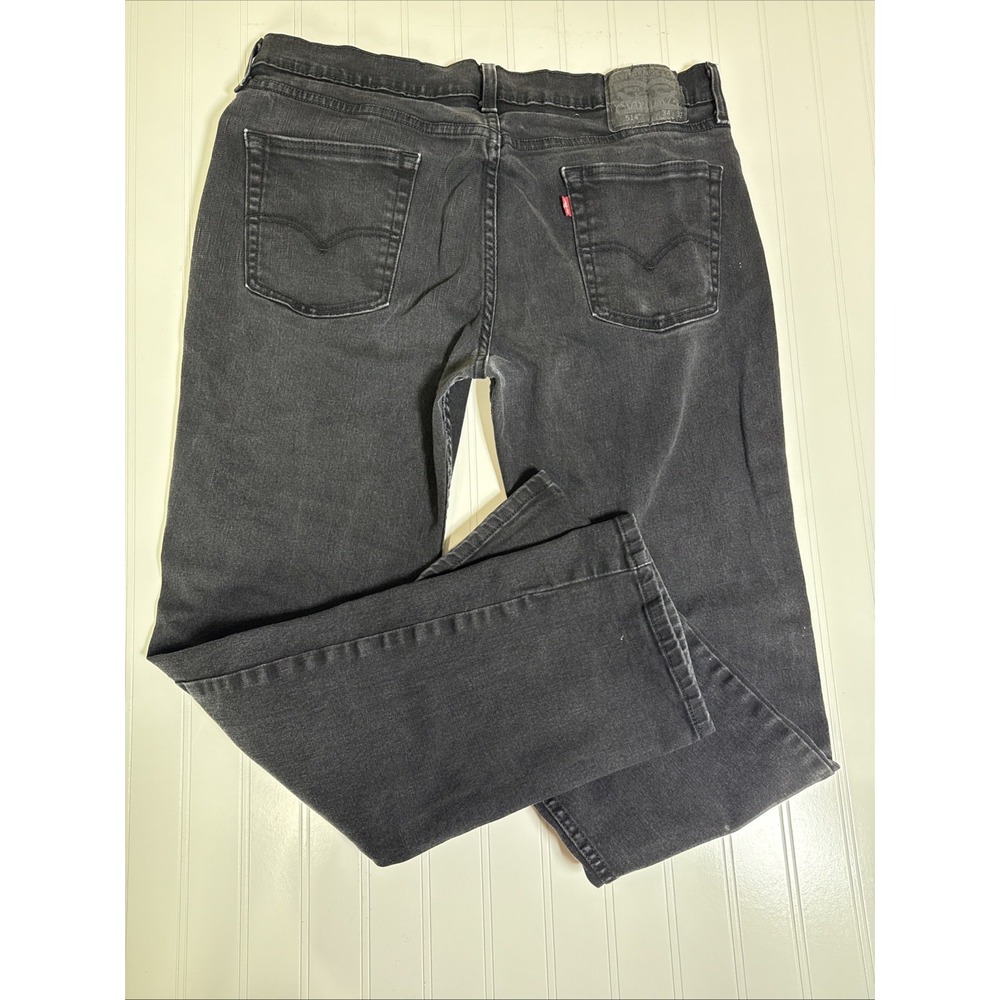 Levi's 514 Jeans Men's 34X32 Black Label Straight Classic Fit Faded Grunge